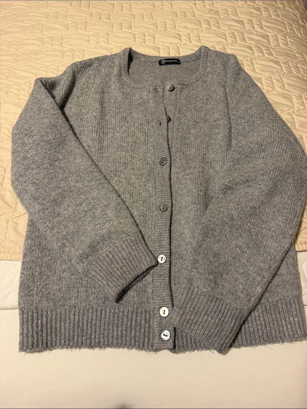 PrettyGarden gray sweater cardigan Medium